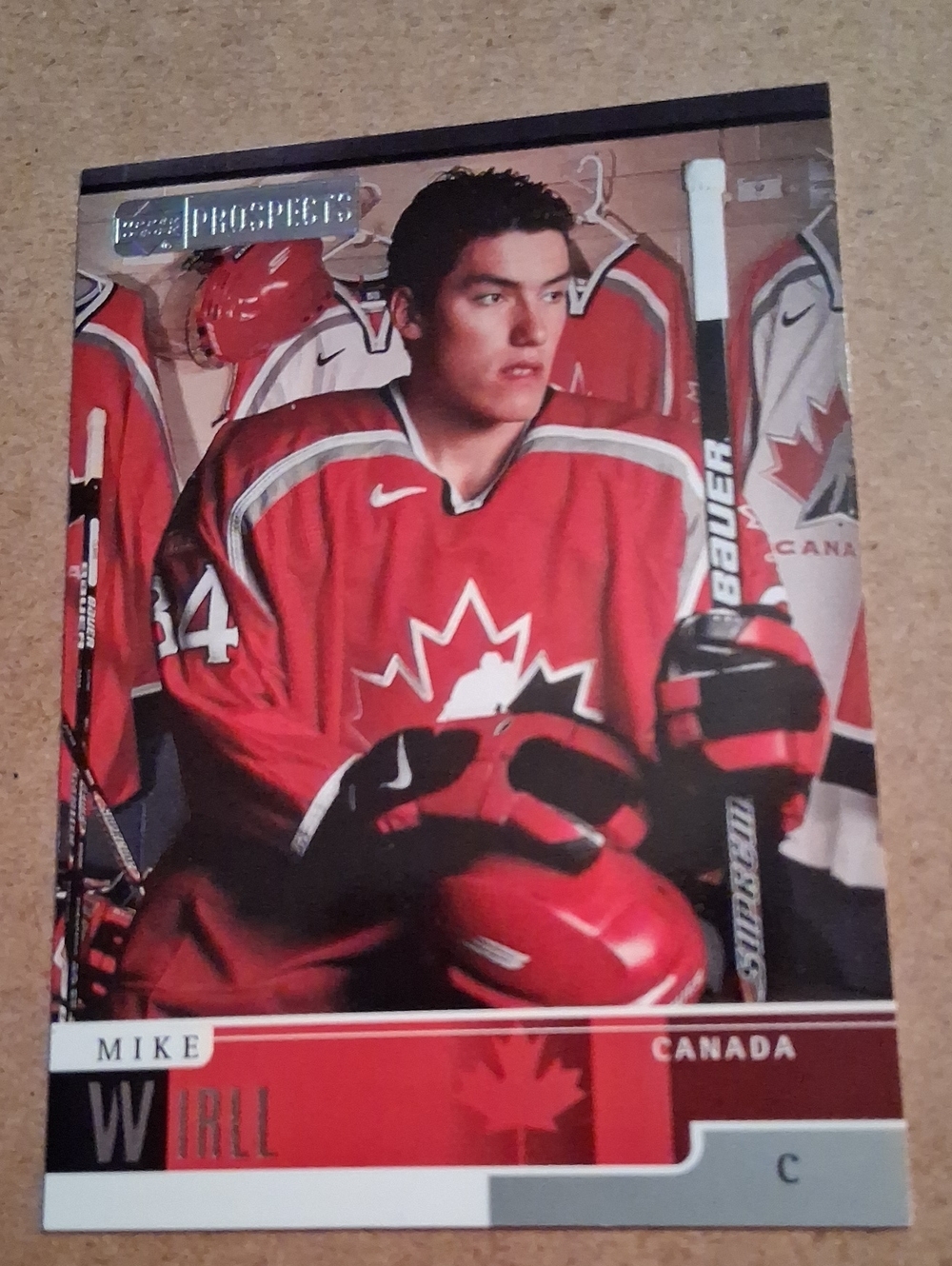 Mike Wirll Canada Red Hockey Trading Card